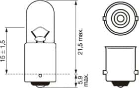 Автолампа Bosch T5W BA9s 5 W 1987302247