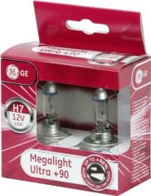 Автолампа General Electric Megalight Ultra +90 H7 PX26d 55 W прозрачно-голубая 58520sxu