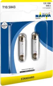 Автолампа Narva Standard C10W SV8,5 10 W прозрачная 173144000