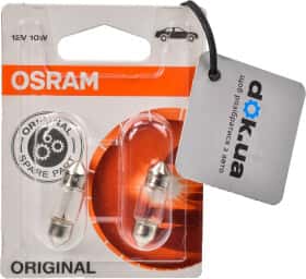 Автолампа Osram Original C10W SV8,5-8 10 W прозрачная 643802B