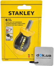 Отвертка с набором бит Stanley Multibit Stubby 0-66-357