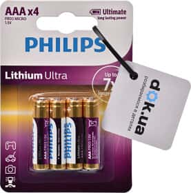 Батарейка Philips Lithium Ultra FR03LB4A10 AAA (мизинчиковая) 1,5 V 4 шт