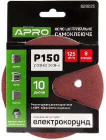 Круг шлифовальный Apro 828025 150 по металлу и дереву
