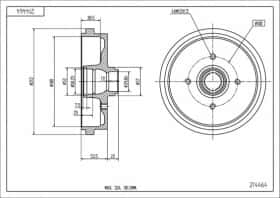 Гальмівний барабан Hart 214464