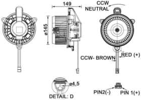 Вентилятор салона Mahle ab277000p