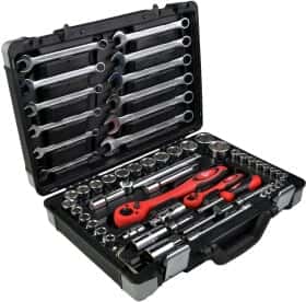 Набор инструментов Intertool ET-6061 1/2", 1/4" 61 ед.