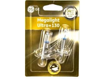 Автолампа General Electric Megalight Ultra +130 H1 P14,5s 55 W прозоро-блакитна 50310xnu2b