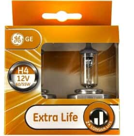 Автолампа General Electric Extra Life H4 P43t 55 W 60 W прозора 50440ludpu2d