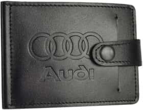 Зажим для купюр Poputchik 4021-040 с логотипом Audi цвет черный