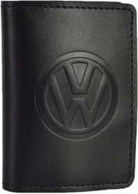 Обложка для прав и техпаспорта Poputchik 5164-031 с логотипом Volkswagen цвет черный