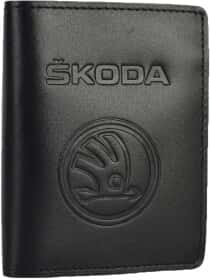 Портмоне-органайзер Poputchik 5070-030 с логотипом Skoda цвет черный