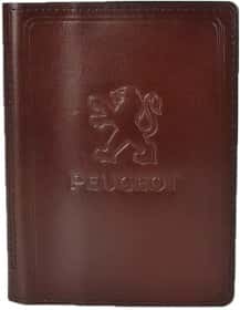 Портмоне-органайзер Poputchik 5141-024P с логотипом Peugeot цвет коричневый