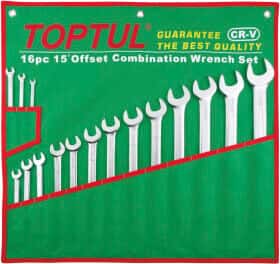 Набор ключей рожково-накидных Toptul GBAA1602 1/4"-1"1/4 16 шт