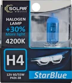 Автолампа Solar StarBlue H4 P43t-38 55 W 60 W темно-блакитна 1244S2