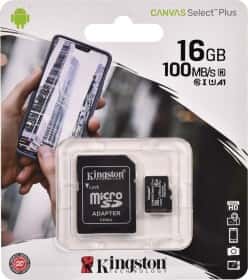 Карта пам’яті Kingston Canvas Select Plus microSDHC 16 ГБ з SD-адаптером