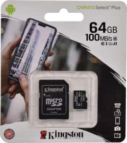 Карта пам’яті Kingston Canvas Select Plus microSDXC 64 ГБ з SD-адаптером