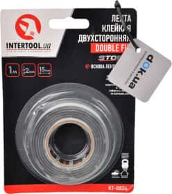 Двосторонній скотч Intertool Storm KT-0826 на акриловій основі 15 мм x 1 м