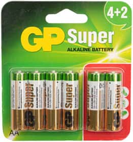 Батарейка GP Super Alkaline 15A-U6 AA (пальчиковая) 1,5 V 6 шт