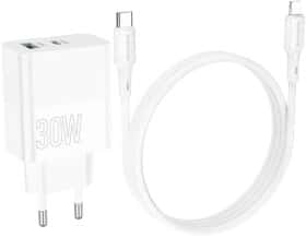 Сетевое зарядное устройство Borofone BA75A Powerful BA75ACLW 30 Вт