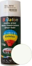 Аэрозольная краска Balaton Универсальная белая RAL 9010 матовая 400 мл