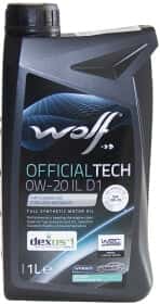 Моторное масло Wolf Officialtech IL D1 0W-20 синтетическое