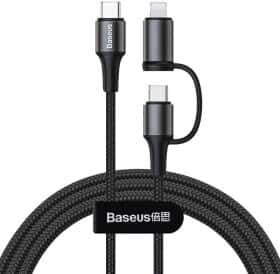 Кабель 2 в 1 Baseus Yiven CATLYW-01 Apple Lightning - type-C - type-C 1 м