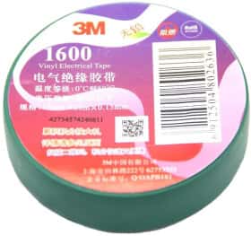 Изолента 3M 1600 46745 зеленая ПВХ 18 мм х 20 м