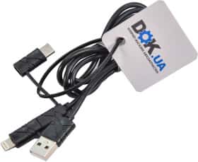 Кабель 3 в 1 XoKo Apple Lightning - Micro USB - type-C SC-310-BK 1 м