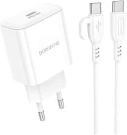 Сетевое зарядное устройство Borofone BA81A BA81ACCW 20 Вт Сетевое зарядное устройство Borofone BA81A BA81ACCW 20 Вт