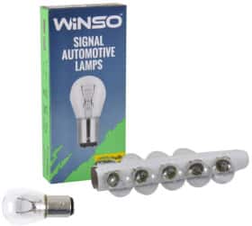 Автолампа Winso P21/5W BAY15d 5 W 21 W прозора 725130