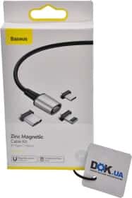Кабель 3 в 1 Baseus USB - Apple Lightning - type-C - Micro USB Zinc Magnetic TZCAXC-B01 2 м