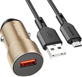 USB зарядка в авто Borofone BZ19A BZ19AMG