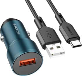 USB зарядка в авто Borofone BZ19A BZ19ACSU
