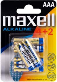 Батарейка Maxell 4902580164461 AAA (мізинчикова) 1,5 V 6 шт