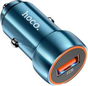 USB зарядка в авто Hoco Z46 Blue shield 6931474770288