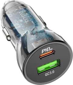 USB зарядка в авто Hoco Z47A Transparent Discovery Edition 6931474782298