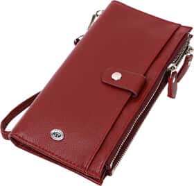 Клатч ST Leather 19433 без логотипа авто колір бордовий