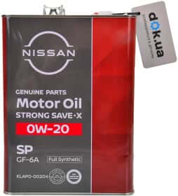 Моторное масло Nissan Strong Save X 0W-20 синтетическое