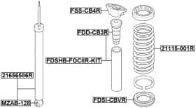 Пружина підвіски Febest 21115001r