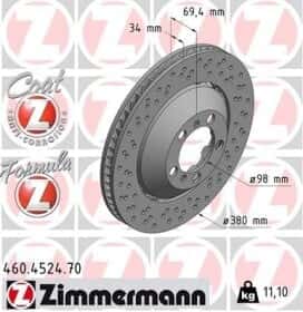 Гальмівний диск Zimmermann 460452470