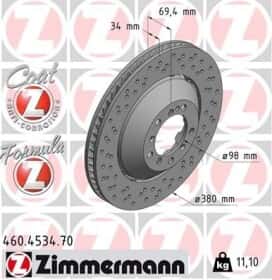 Гальмівний диск Zimmermann 460453470