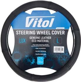 Чехол на руль Vitol VLOD-CL106 эко-кожа цвет черный