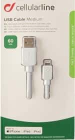 Кабель CellularLine Medium USBDATA06MFIIPHW USB - Apple Lightning 0,6 м