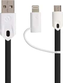 Кабель 2 в 1 Wesdar RL054628 USB - Apple Lighting - Micro USB 1 м