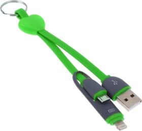 Кабель 2 в 1 XoKo SC-201-GR USB - Apple Lighting - Micro USB 0,25 м