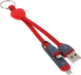 Кабель 2 в 1 XoKo SC-201-RD USB - Apple Lighting - Micro USB 0,25 м