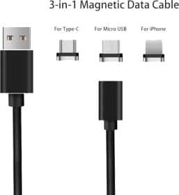 Кабель 3 в 1 XoKo Apple Lightning - Micro USB - type-C SC-360MGNT-BK 1 м