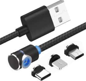 Кабель 3 в 1 XoKo Apple Lightning - Micro USB - type-C SC-370MGNT-BK 1 м