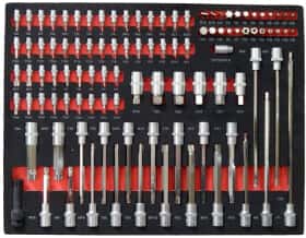 Набір торцевих головок та компонентів Forcekraft FK-K41011 1/2", 1/4", 5/16" (100 пр.)