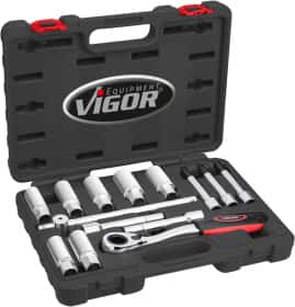 Набір торцевих головок та компонентів Vigor V6452 1/2" (14 пр.)